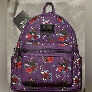 NWT Loungefly Star Wars Floral Kylo Ren Mini Backpack